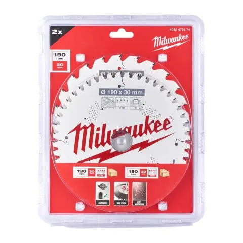 Rea 4932479574 Milwaukee Sågklinga Ø190/30 mm, 24/48T